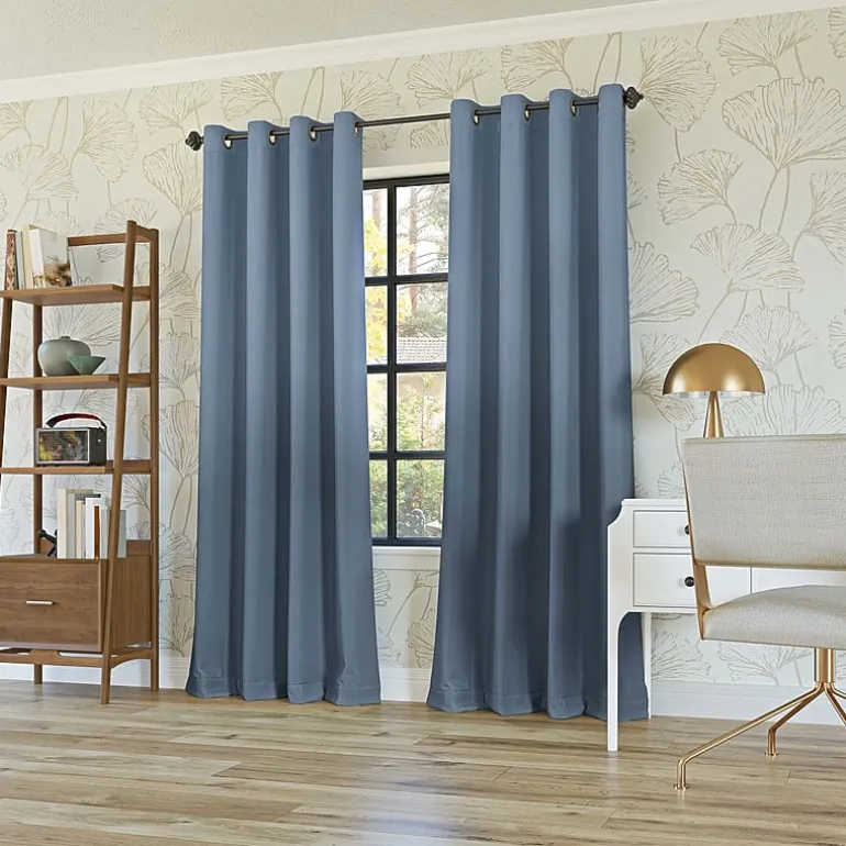 Sun Zero Oslo Grommet Top Energy Saving 100% Blackout Single Curtain Panel