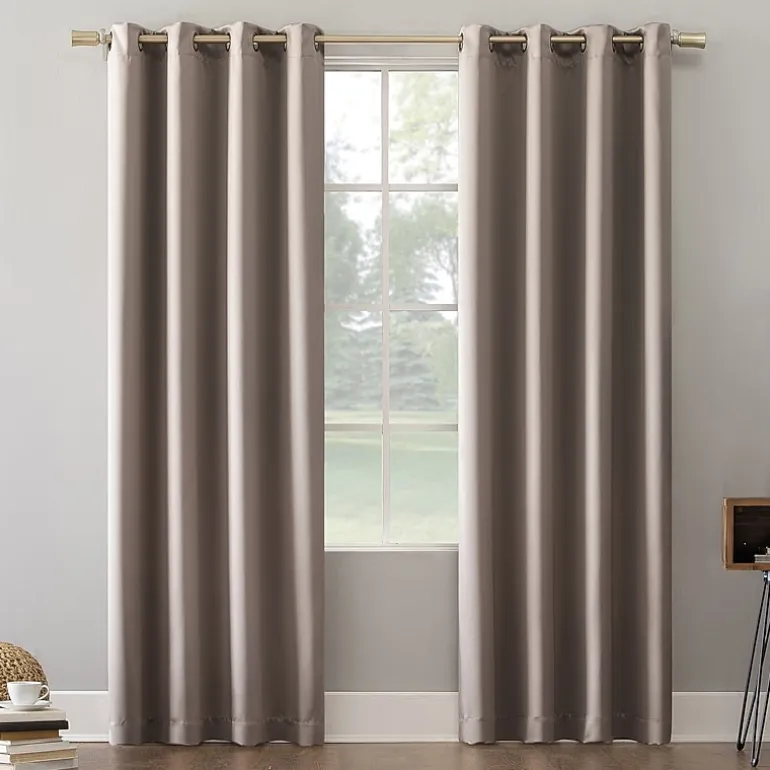 Sun Zero Oslo Grommet Top Energy Saving 100% Blackout Single Curtain Panel