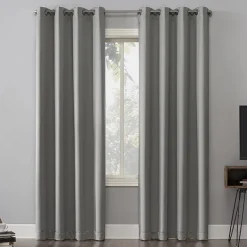 Sun Zero Oslo Grommet Top Energy Saving 100% Blackout Single Curtain Panel