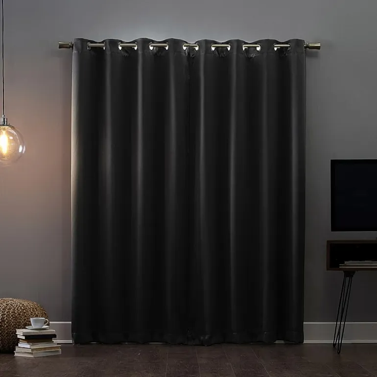 Sun Zero Oslo Grommet Top Energy Saving 100% Blackout Single Curtain Panel
