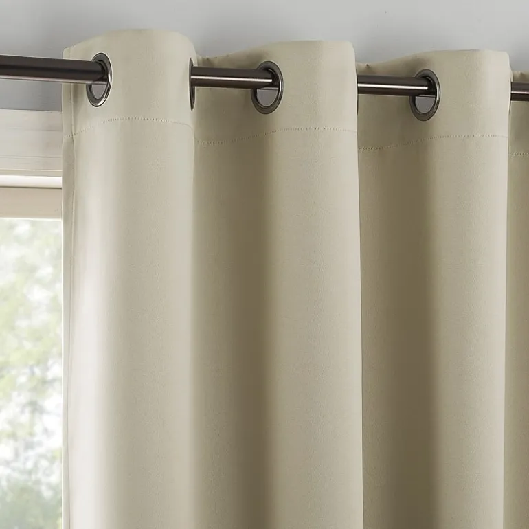 Sun Zero Oslo Grommet Top Energy Saving 100% Blackout Single Curtain Panel