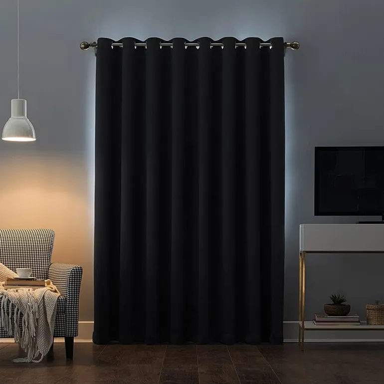 Sun Zero Oslo Grommet Top Energy Saving 100% Blackout Single Curtain Panel
