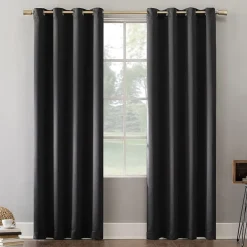 Sun Zero Oslo Grommet Top Energy Saving 100% Blackout Single Curtain Panel