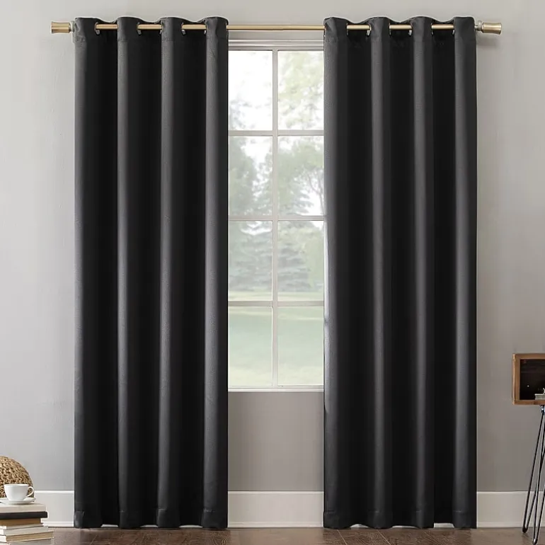 Sun Zero Oslo Grommet Top Energy Saving 100% Blackout Single Curtain Panel