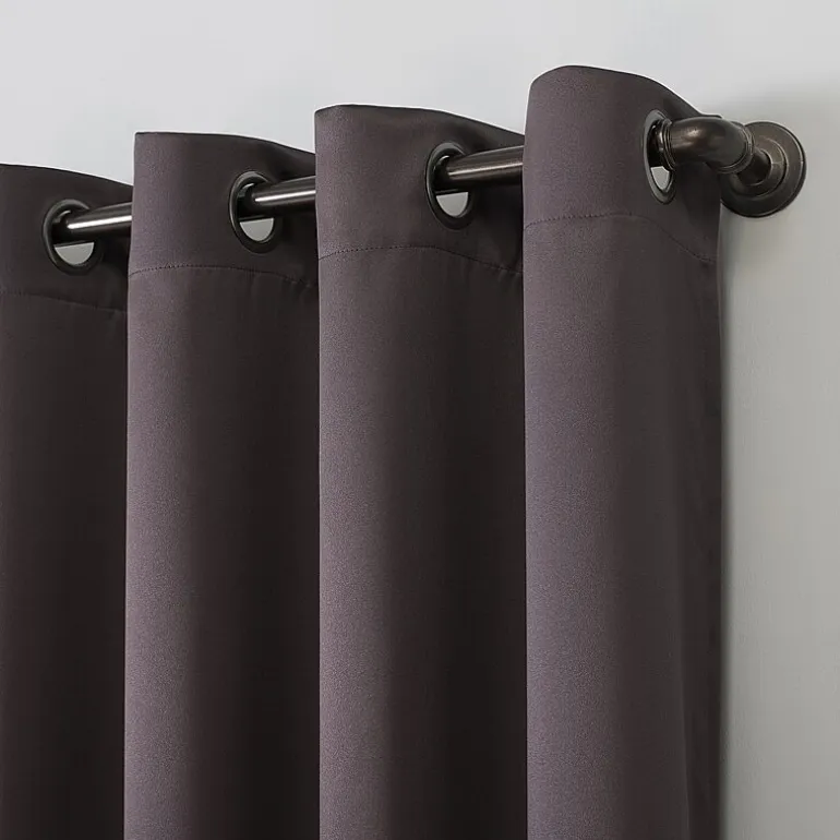 Sun Zero Oslo Grommet Top Energy Saving 100% Blackout Single Curtain Panel