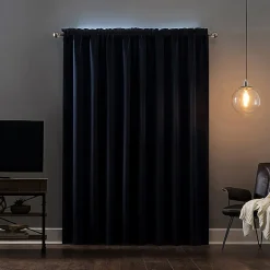 Sun Zero Oslo Rod Pocket Energy Saving 100% Blackout Single Curtain Panel