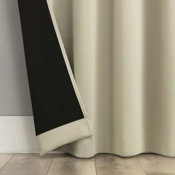 Sun Zero Oslo Rod Pocket Energy Saving 100% Blackout Single Curtain Panel