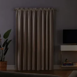 Sun Zero Oslo Rod Pocket Energy Saving 100% Blackout Single Curtain Panel