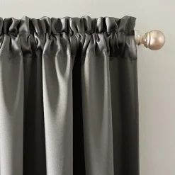 Sun Zero Oslo Rod Pocket Energy Saving 100% Blackout Single Curtain Panel