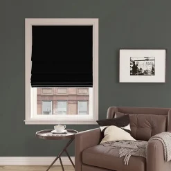 Sun Zero Pryer Energy Saving Cordless 100% Blackout Roman Shade