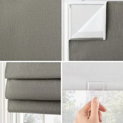 Sun Zero Pryer Energy Saving Cordless 100% Blackout Roman Shade