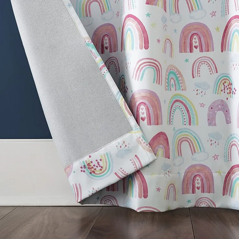 Sun Zero Rainbows Grommet Top Energy Saving 100% Blackout Single Curtain Panel