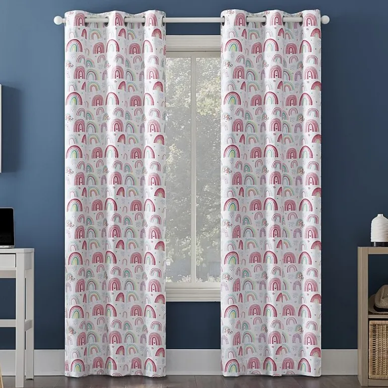 Sun Zero Rainbows Grommet Top Energy Saving 100% Blackout Single Curtain Panel