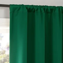 Sun Zero Rianna Rod Pocket 100% Blackout Single Curtain Panel