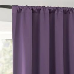 Sun Zero Rianna Rod Pocket 100% Blackout Single Curtain Panel