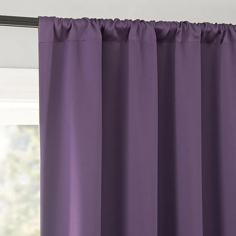 Sun Zero Rianna Rod Pocket 100% Blackout Single Curtain Panel