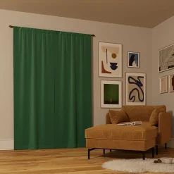 Sun Zero Rianna Rod Pocket 100% Blackout Single Curtain Panel