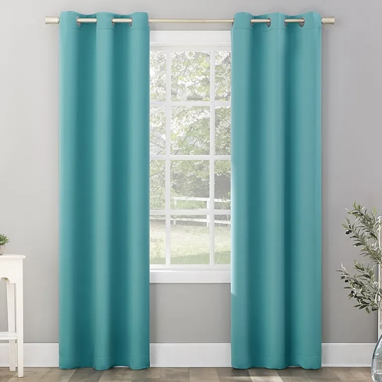 Sun Zero Riley Grommet Top Energy Saving Blackout Single Curtain Panel