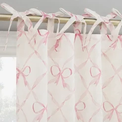 Sun Zero Romy Tie Top Sheer Single Curtain Panel