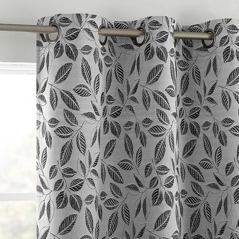 Sun Zero Satti Grommet Top 100% Blackout Single Curtain Panel