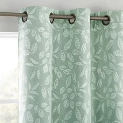 Sun Zero Satti Grommet Top 100% Blackout Single Curtain Panel