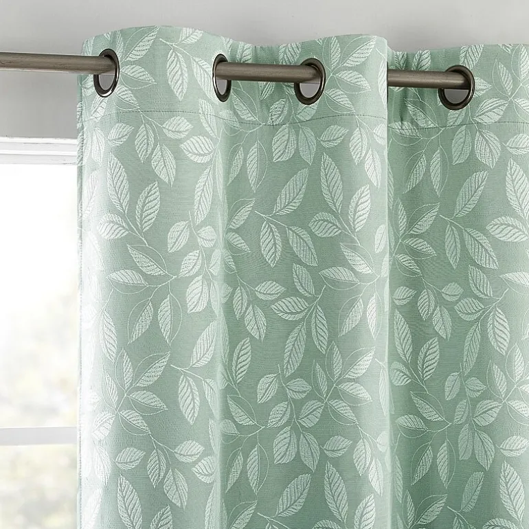 Sun Zero Satti Grommet Top 100% Blackout Single Curtain Panel