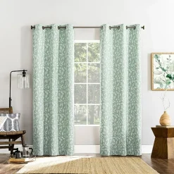 Sun Zero Satti Grommet Top 100% Blackout Single Curtain Panel