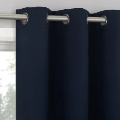 Sun Zero Sheridan Magnetic Closure Grommet Top 100% Blackout Set of 2 Curtain Panel