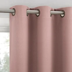 Sun Zero Sheridan Magnetic Closure Grommet Top 100% Blackout Set of 2 Curtain Panel