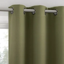 Sun Zero Sheridan Magnetic Closure Grommet Top 100% Blackout Set of 2 Curtain Panel