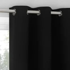 Sun Zero Sheridan Magnetic Closure Grommet Top 100% Blackout Set of 2 Curtain Panel
