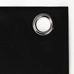 Sun Zero Sheridan Magnetic Closure Grommet Top 100% Blackout Set of 2 Curtain Panel