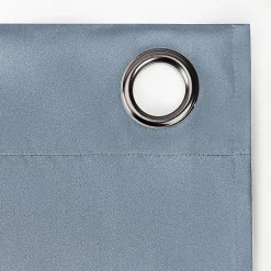 Sun Zero Sheridan Magnetic Closure Grommet Top 100% Blackout Set of 2 Curtain Panel