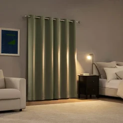 Sun Zero Sheridan Magnetic Closure Grommet Top 100% Blackout Set of 2 Curtain Panel