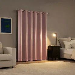 Sun Zero Sheridan Magnetic Closure Grommet Top 100% Blackout Set of 2 Curtain Panel