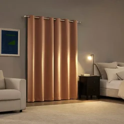 Sun Zero Sheridan Magnetic Closure Grommet Top 100% Blackout Set of 2 Curtain Panel