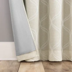 Sun Zero Tikal Woven Ogee Grommet Top Light-Filtering Single Curtain Panel