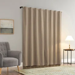 Sun Zero Treviso Back Tab Energy Saving 100% Blackout Single Curtain Panel