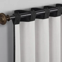 Sun Zero Treviso Back Tab Energy Saving 100% Blackout Single Curtain Panel