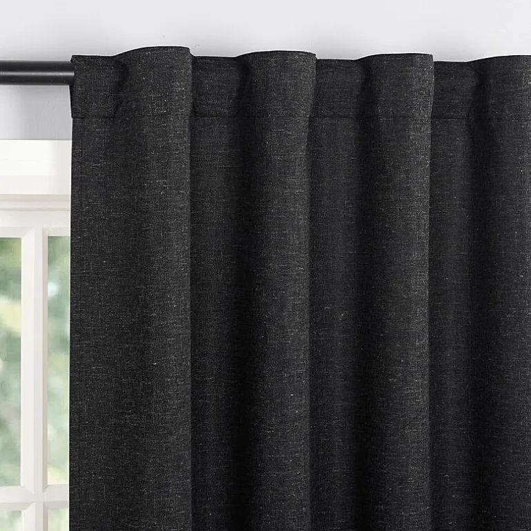 Sun Zero Treviso Back Tab Energy Saving 100% Blackout Single Curtain Panel