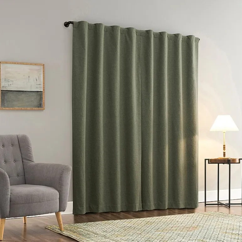 Sun Zero Treviso Back Tab Energy Saving 100% Blackout Single Curtain Panel