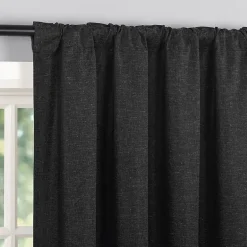 Sun Zero Treviso Back Tab Energy Saving 100% Blackout Single Curtain Panel