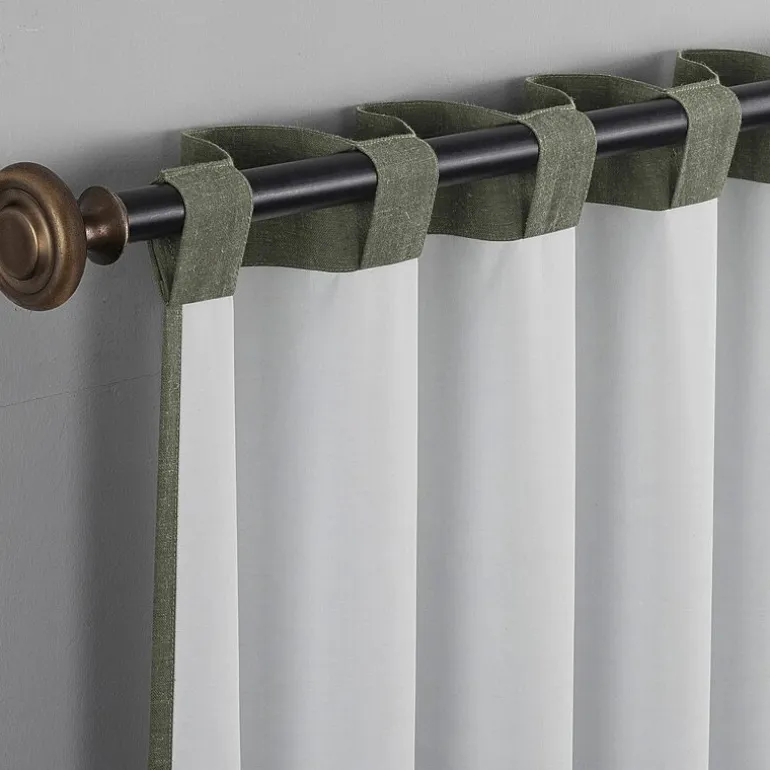 Sun Zero Treviso Back Tab Energy Saving 100% Blackout Single Curtain Panel
