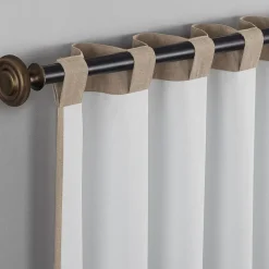 Sun Zero Treviso Back Tab Energy Saving 100% Blackout Single Curtain Panel