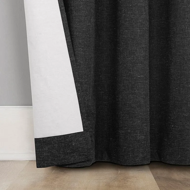 Sun Zero Treviso Back Tab Energy Saving 100% Blackout Single Curtain Panel