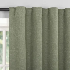Sun Zero Treviso Back Tab Energy Saving 100% Blackout Single Curtain Panel