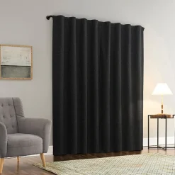 Sun Zero Treviso Back Tab Energy Saving 100% Blackout Single Curtain Panel