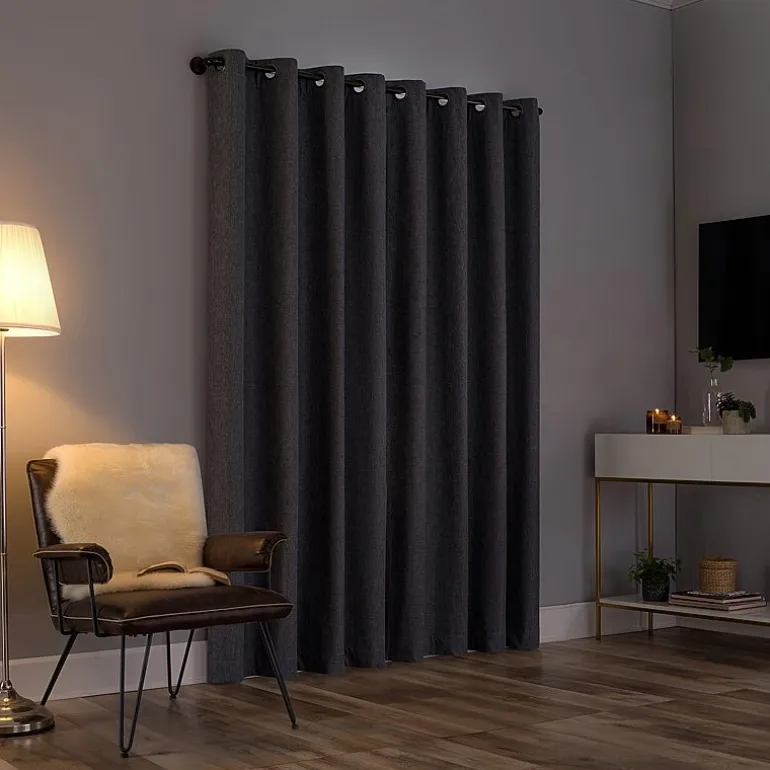 Sun Zero Tyrell Grommet Top Energy Saving 100% Blackout Single Curtain Panel