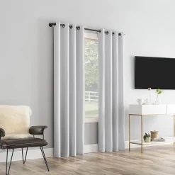 Sun Zero Tyrell Grommet Top Energy Saving 100% Blackout Single Curtain Panel