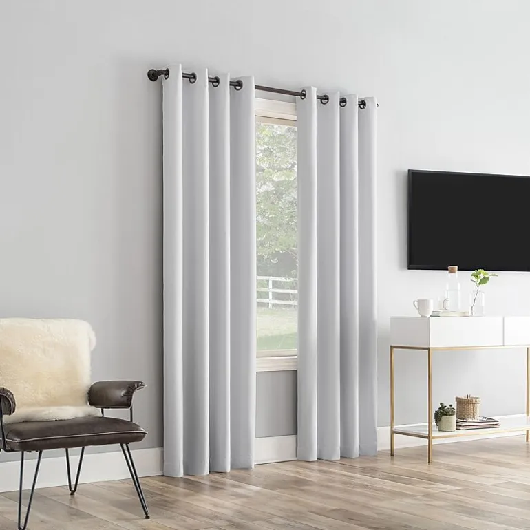 Sun Zero Tyrell Grommet Top Energy Saving 100% Blackout Single Curtain Panel